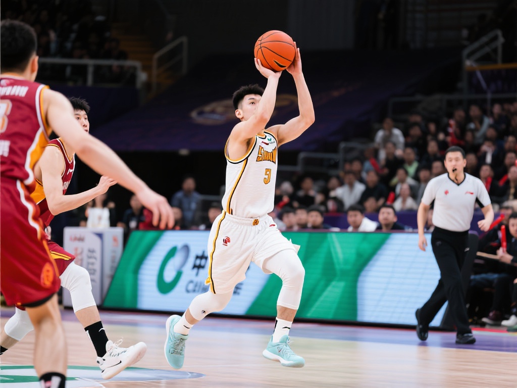 姜伟泽半场火力全开,10中7三分6中,狂砍20分3板5助! 以本场比赛为例,在一次快攻中,姜伟泽利用