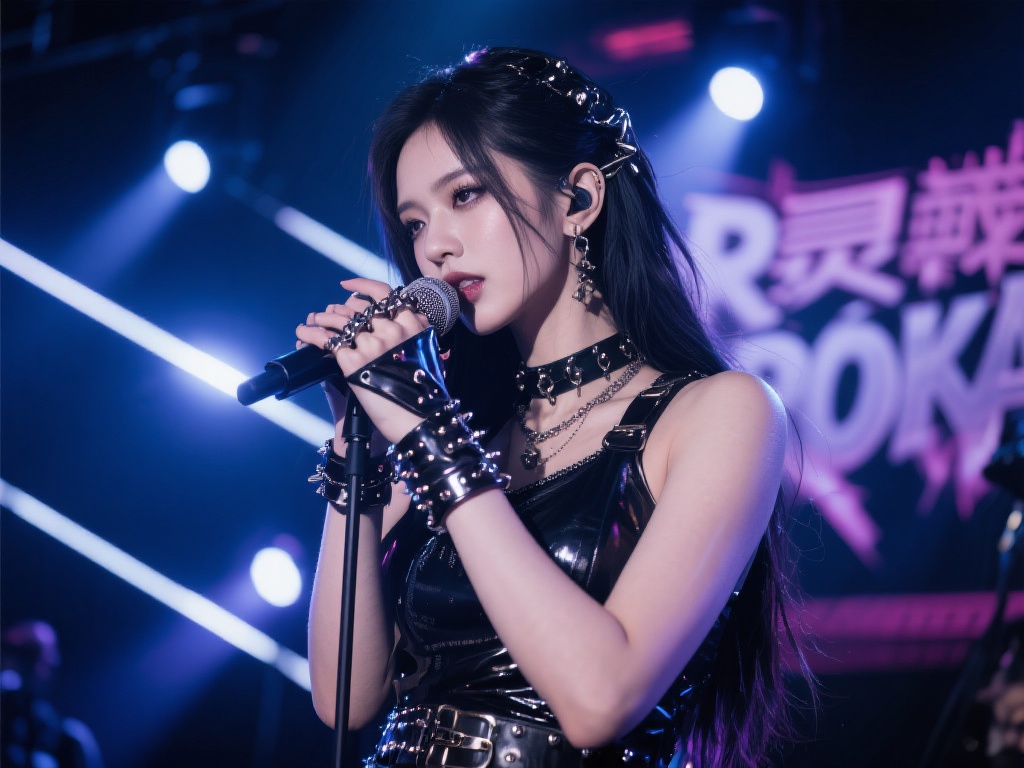 灵儿震撼发布舞台花絮:摇滚女孩梦幻登场! 不仅仅是外在的打破常规,灵儿在细节上的处